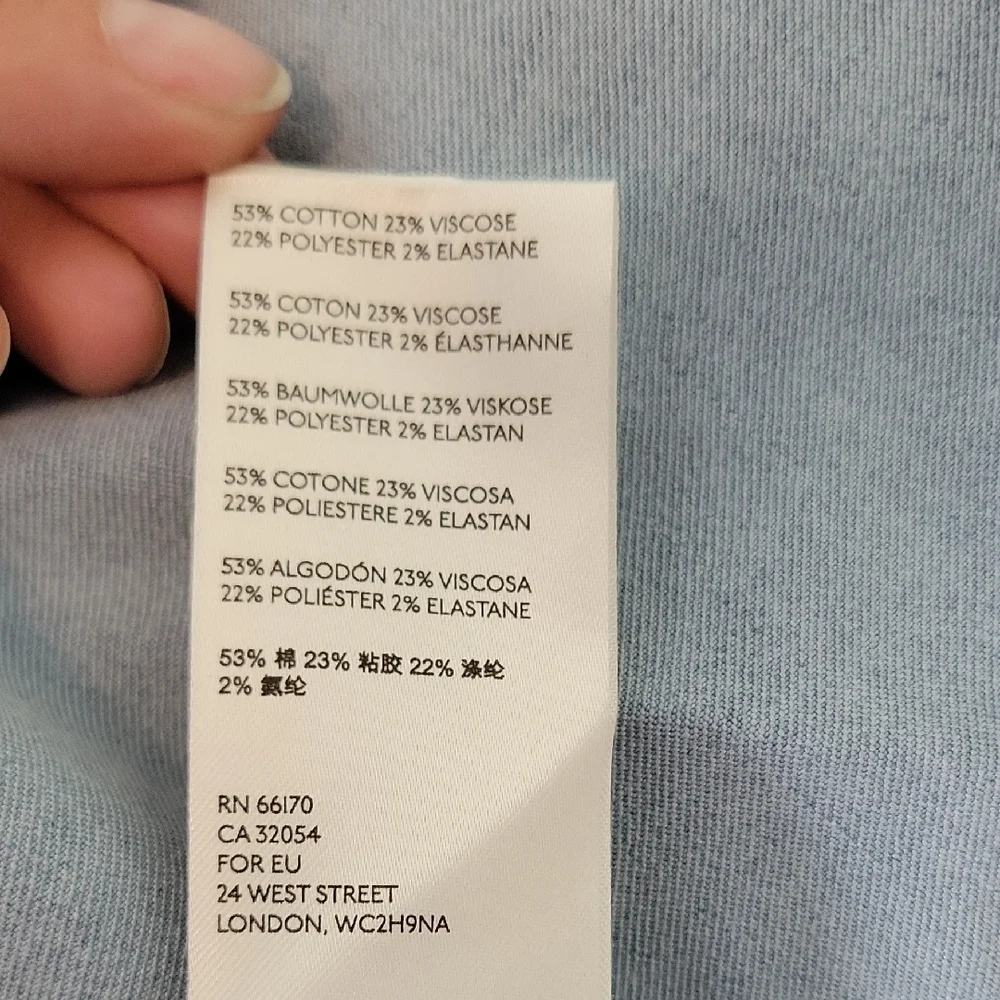 Free People Light Blue Denim Chambray Seamed Fit And Flare Skater Alex Dress - 6 - Picture 9 of 11